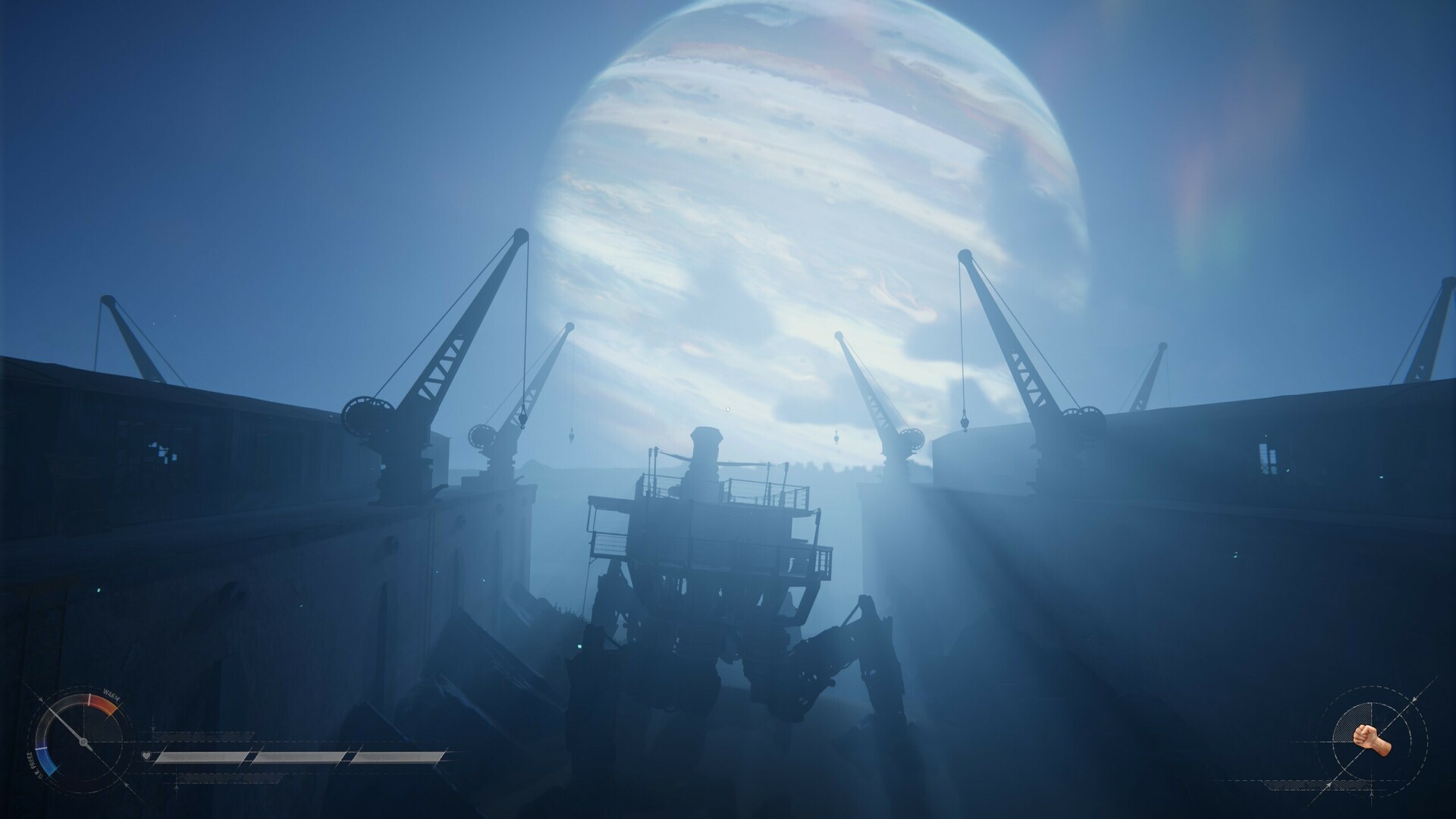 Official SAND screenshot showing a Trampler inside a dark industrial point of interest